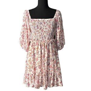 Super Natural by Secret Mission Greenport Dress Bohemian Floral Women's Size XS